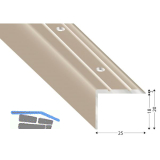 K�GELE Treppenwinkel Alu Edelstahloptik, gelocht, 25/20/1000 mm