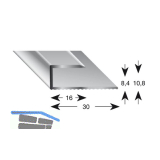 K�GELE Gleitabschlussprofil U Alu silber eloxiert 8/1000 mm