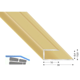 K�GELE Gleitabschlussprofil U Alu sand eloxiert 8/1000 mm