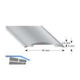 K�GELE Hohlflachprofil Alu silber eloxiert, selbstklebend, 40/1000 mm
