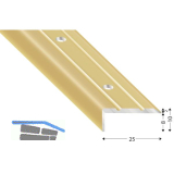 K�GELE Treppenwinkel Alu sand eloxiert, gelocht, 25/10/2700 mm