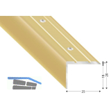 K�GELE Treppenwinkel Alu sand eloxiert, gelocht, 25/20/2700 mm