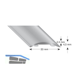 K�GELE Hohlflachprofil Alu silber eloxiert, selbstklebend, 30/2700 mm