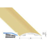 K�GELE Hohlflachprofil Alu sand eloxiert, selbstklebend, 30/2700 mm