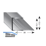 K�GELE Gleitabschlussprofil U Alu silber eloxiert 15/2700 mm