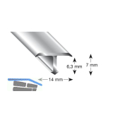 K�GELE T-Profil Alu silber eloxiert 14/7/2700 mm