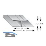 K�GELE Gleitabschlussprofil H Alu silber eloxiert 14/2700 mm