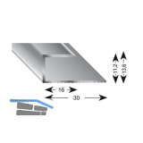 K�GELE Gleitabschlussprofil U Alu silber eloxiert 11/1000 mm