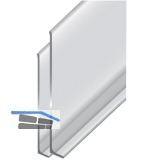 Sockel- und Wandschutzleiste silber 11 x 40 mm ungebohrt 2700 mm