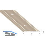K�GELE Abdeckprofil Alu Edelstahloptik 30/1000 mm