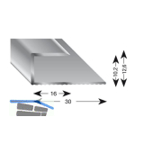 K�GELE Gleitabschlussprofil U Alu silber eloxiert 10/1000 mm