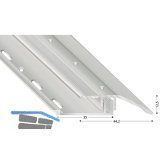 K�GELE Schr�gprofil 1000 silber eloxiert