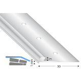 K�GELE Abschluss- und Treppenkantenprofil Alu silber eloxiert, 3 mm, 2700 mm