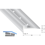 K�GELE Treppenkantenprofil Alu silber eloxiert, 2,5 mm, 2700 mm