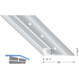 K�GELE Abschluss- und Treppenkantenprofil Alu silber, 5 mm, 2700 mm