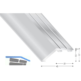 K�GELE Abschlussprofil 201, Alu silber eloxiert, selbstklebend, 1000 mm