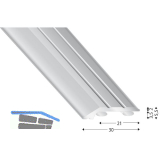 K�GELE Abschlussprofil 201, Alu silber eloxiert selbstklebend, 1000 mm