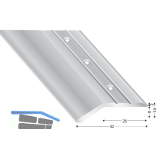 K�GELE Abschlussprofil 202, SB silber eloxiert gebohrt, 1000 mm