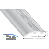 K�GELE Abschlussprofil 202, Alu silber eloxiert selbstklebend, 2700 mm