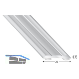 K�GELE Abdeckprofil Alu silber eloxiert, selbstklebend, Breite 25 mm, 2700 mm