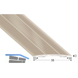 K�GELE Abdeckprofil Alu Edelstahloptik, selbstklebend, Breite 38mm, 2700mm