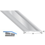 K�GELE Abdeckprofil Alu silber eloxiert, selbstklebend, Breite 38 mm, 2700 mm