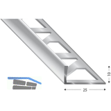K�GELE Fliesenprofil PRIMO, Edelstahl, Innenh�he 10 mm, 3000 mm