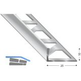 K�GELE Fliesenprofil PRIMO, Alu silber, Innenh�he 10 mm, 3000 mm