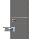 SOLIDO Smart Innent�re CPL Titangrau, 2 Lisenen VB Rechts TBA 850/2030mm