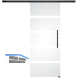 SOLIDO Glasschiebet�r Set Sensita 15, Beschl�ge/Sto�griff schwarz, 920x2100