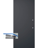 SOLIDO Glasschiebet�r BlackDark, mit Sto�griff Bohrung 920x2100