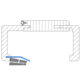 SOLIDO Donau Fertigholzzarge stumpf CPL wei� RAL 9016 RE 800/2010/150 mm