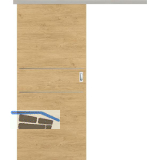 SOLIDO Donau Schiebet�re Set CPL Natura Eiche quer, 2 Lisenen, 720x2070