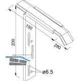 Halter Soft 40 Gr. 1 Vario 80 - 280 mm f�r Thermofassade