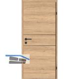 SOLIDO Smart Innent�re CPL Saloon Eiche 2 Lisenen schwarz VB LI TBA 750/2030 mm