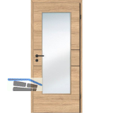 SOLIDO Smart Innent�re CPL Saloon Eiche 2 Lisenen schwarz GL RE TBA 900/2030mm