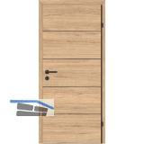 SOLIDO Smart Innent�re CPL Saloon Eiche 4 Lisenen schwarz VB RE TBA 900/2030 mm