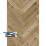 SOLIDO Fischgr�t Eiche kraftvoll leicht geb�rstet, braun ge�lt, 14 mm