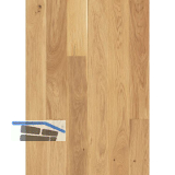 SOLIDO Landhausdiele Eiche kraftvoll, leicht geb�rstet, natur ge�lt, 14 mm