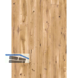 SOLIDO Landhausdiele Eiche wild, leicht geb�rstet, natur ge�lt, 14 mm