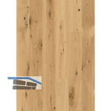 SOLIDO Landhausdiele Eiche lebhaft, leicht geb�rstet, natur ge�lt, 14 mm