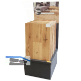 Bodenst�nder f�r Parkettb�den Musterplatten mit R�ckwand