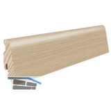 HARO Massiv-Sockelleiste furniert Eiche lichtwei� strukturiert ge�lt, 19x58