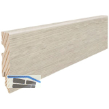 HARO Laminat Aqua Sockelleiste Eiche Sicilia wei�/Bergamo wasserresistent 15/80