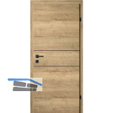 SOLIDO Smart Innent�re CPL Ripped Eiche 2 Lisenen schwarz VB RE TBA 850/2030mm