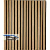 Akustikpaneel mit Softkante Eiche Natur roh / schwarz