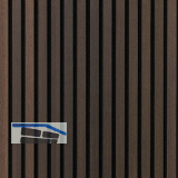 Akustikpaneel mit Softkante Eiche ger�uchert roh / schwarz