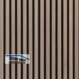 Akustikpaneel mit Softkante Nuss Natur roh / schwarz