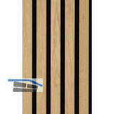 Akustikpaneel Muster Eiche Natur roh / schwarz