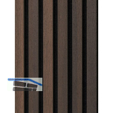 Akustikpaneel Muster mit Softkante Eiche ger�uchert roh / schwarz